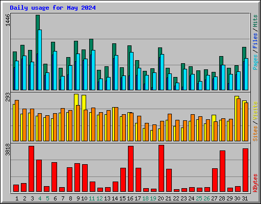 Daily usage for May 2024