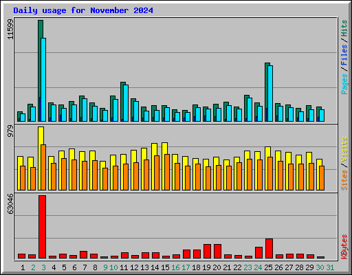 Daily usage for November 2024